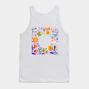 Beautiful Colorful Flower Frame Tank Top